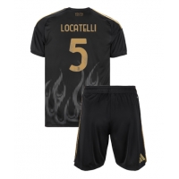 Camiseta Juventus Manuel Locatelli #5 Tercera Equipación Replica 2026-27 para niños mangas cortas (+ Pantalones cortos)